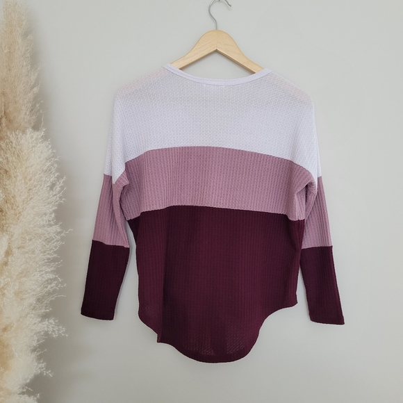 Warehouse one color block sweater. - Picture 7 of 7